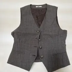 グレー ストライプ ベストスカート&キュロット　事務服　11号　13号