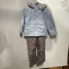 子ども用 水色 スキーウェア セット 140cm