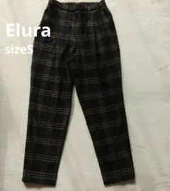 【Elura】チェック柄の防寒スラックス