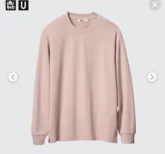UNIQLO U エアリズムコットンクルーネックTシャツ 長袖 M ピンク