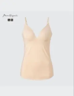 ユニクロ エアリズムマメクロゴウチブラトップキャミソール●ナチュラルXXL