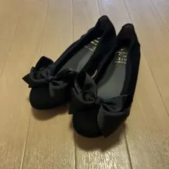 BEAMSリボン フラットシューズ ブラックのサムネイル