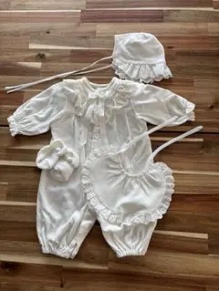 ベビー セレモニードレス　カバーオールにもなる　ホワイト 50〜70センチ