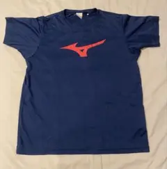 Mizuno ネイビー Tシャツ ピンクロゴ