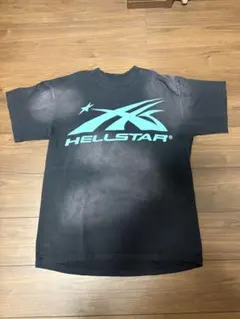 美中古」Hellstar ヘルスター スポーツロゴ Tシャツ ブラック/ブルー 