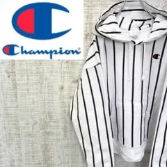 ND60《希少》チャンピオン　リバースウィーブ　パーカートレーナー　ストライプ
