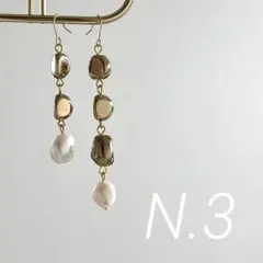 淡水パール ゴールド ピアス ゴージャス 結婚式 揺れる 上品 ハンドメイド