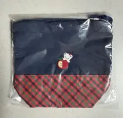 ♡新品未使用♡《ファミリア》巾着　赤系ファミリアチェック