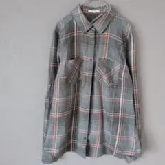 美品✨ maurices モーリス【S】 グレー系チェック 長袖シャツ 秋冬