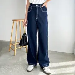 クラシカルエルフ新品ハイウエストステッチワイドデニムパンツのサムネイル