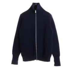 アンデルセン-アンデルセン ジップアップ ウールドライバーズニット ネイビー ANDERSEN-ANDERSEN【アンデルセンアンデルセン】ジップアップニット