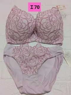 I75⭐️ピンク系⭐️花柄レース⭐️ブラジャーとショーツのセット❤