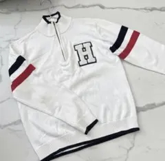 トミー Tommy Hilfiger　ジッパー付き ハイネックセーター H刺繍