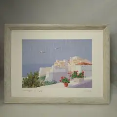 希少 額装 サルボ SALVO 風景画 シルクスクリーン 希少 額装 サルボ SALVO 風景画 シルクスクリーン 希少 額装