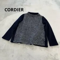 CORDIER コルディア ハイネック ニット ウール混 ネイビー サイズ42のサムネイル