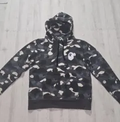 BAPE A BATHING APE カモ柄 パーカー S ブラックカモのサムネイル