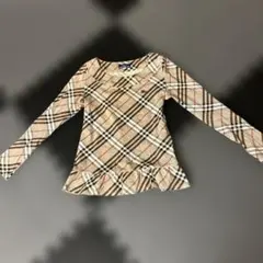 ♡バーバリーブルーレーベル カットソー フリル　ノバチェック　ホースロゴ　刺繍♡