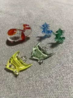 ガラス細工 魚と海の生物 6個セット