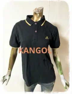 ☘️T16363☘️KANGOL 半袖 ロゴ ポロシャツ L