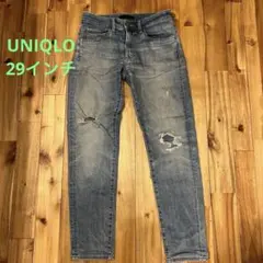 UNIQLO ユニクロ　デニム　ジーンズ　ダメージデニム　29インチ