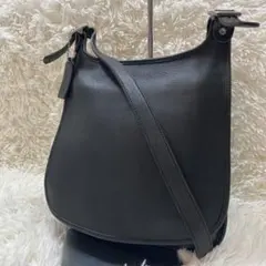 極美品 オールドコーチ ショルダーバッグ グラブタンレザー 斜め掛け可能 黒