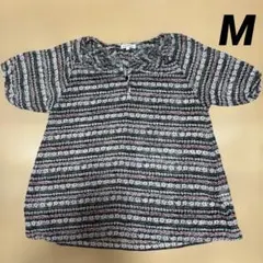 3can4on 半袖 ブラウス 花柄 フリンジネック サイズMのサムネイル