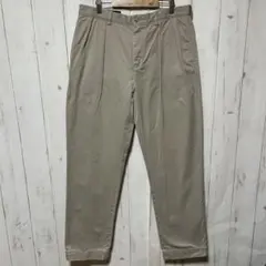 90s ラルフローレン ETHAN ツータック 刺繍ロゴ チノパン パンツ