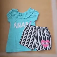 90cm ANAPKIDS オフショルワンピース ショートパンツ 2点まとめ売りのサムネイル