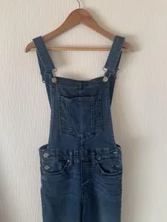 【美品】H&M デニム サロペット オーバーオール スキニー 34（Sサイズ）