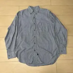 USA製 IKE BEHAR グレンチェック ポケット コットン 長袖シャツ S
