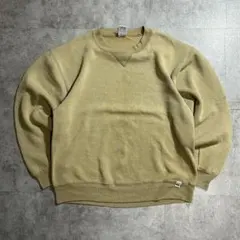 90s USA製 Russell V-neck 無地 ブラウン M