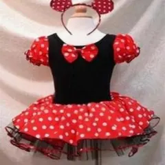 ミニー風／ワンピース／コスチューム／ハロウィン／仮装／ドレス