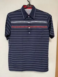 レトロArnold Palmer ポロシャツ L ネイビー ボーダー　usedのサムネイル