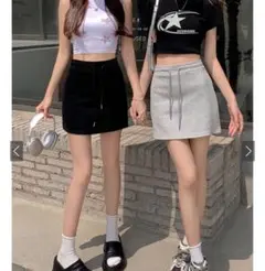 インパン裏地付きスウェットタイトミニスカート[ac2257]