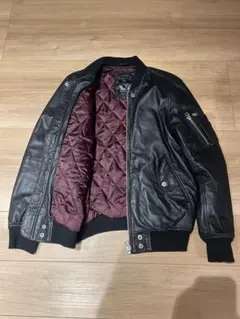 DIESEL SUPER RIOR MA-1 ラムレザー　美品 DIESEL SUPER RIOR MA-1 ラムレザー 美品