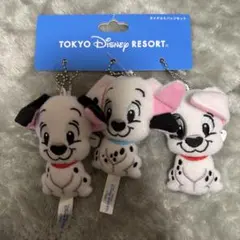 ディズニー　101匹わんちゃん　ぬいぐるみバッジ　キーホルダー　リゾート