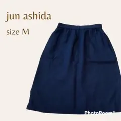 ジュンアシダ／レーヨン100%タイトスカート ネイビー Mサイズのサムネイル