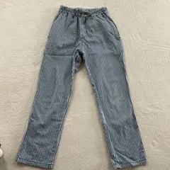 アプレ⭐︎キッズ用青と白ストライプ長ズボン 130㎝