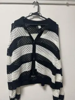 H&Mメッシュニットカーディガン