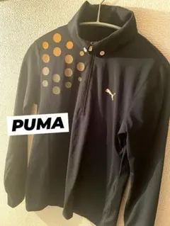 ⭐︎PUMA⭐︎古着　サイズM 長袖ハーフジップ　レディース　ブラック　プーマ