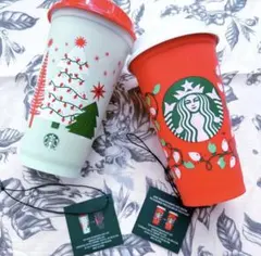 ラスト1＊スターバックス 台湾 ホリデー リユーザブルカップ 2個セット