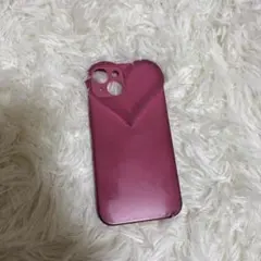 iPhone16ピンク ハート型ソフトケース