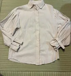 綿100％楊柳袖ボリュームシャツ　CLASSICAL ELF クラシカルエルフS