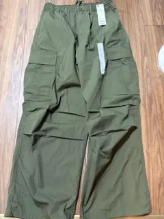 GU スーパーワイドカーゴパンツS オリーブ カーキ