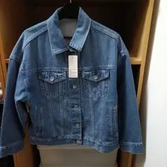 ユニクロ　デニムオーバーサイズジャケット　М　64　ブルー　474564