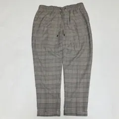 美品　ZARA イージーパンツ　 チェック　ウエストゴム　センタープレス　L