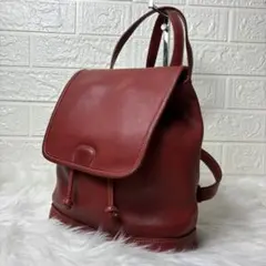 【希少】COACH オールドコーチ リュック バックパック レザー 赤