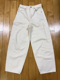 GU ホワイト ワイドパンツ コットン100%