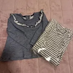 【訳あり】プチバトー トップス・ワンピース2点セット　86cm 95cm