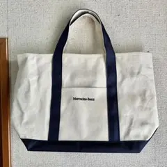 メルセデスベンツノベルティトートバッグ　ネイビー×きなり トート ナイロン